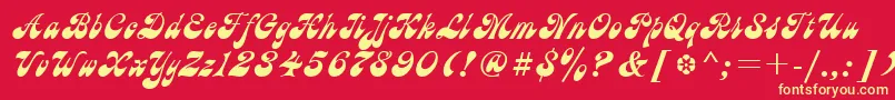 AstC Font – Yellow Fonts on Red Background