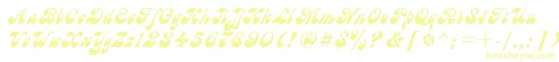 AstC Font – Yellow Fonts on White Background