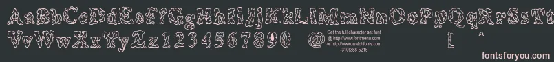 Coulures Font – Pink Fonts on Black Background