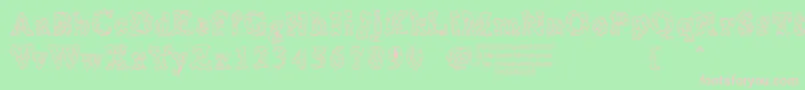 Coulures Font – Pink Fonts on Green Background