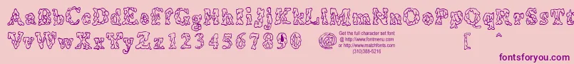 Coulures Font – Purple Fonts on Pink Background