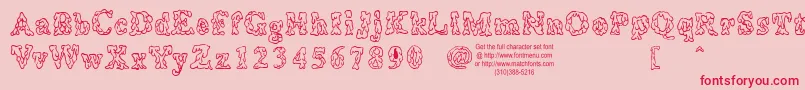 Coulures Font – Red Fonts on Pink Background