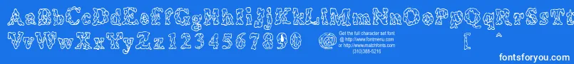 Coulures Font – White Fonts on Blue Background