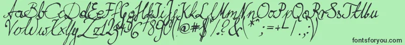 Шрифт Brasserie – чёрные шрифты на зелёном фоне
