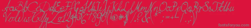 Brasserie Font – Gray Fonts on Red Background