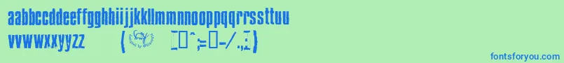 Bluecake Font – Blue Fonts on Green Background