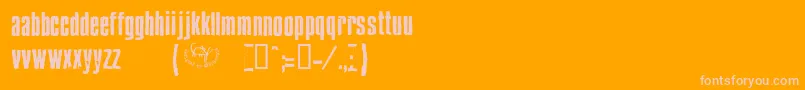 Bluecake Font – Pink Fonts on Orange Background