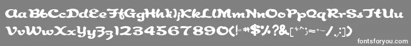 フォントKeele – 灰色の背景に白い文字