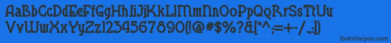 Blueplatespecialsw Font – Black Fonts on Blue Background