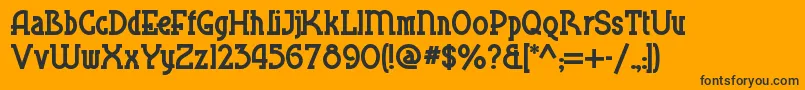 Blueplatespecialsw Font – Black Fonts on Orange Background