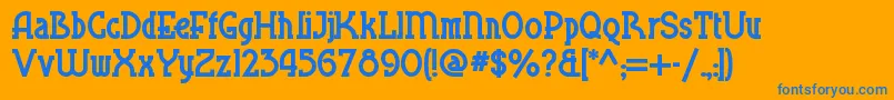 Blueplatespecialsw Font – Blue Fonts on Orange Background