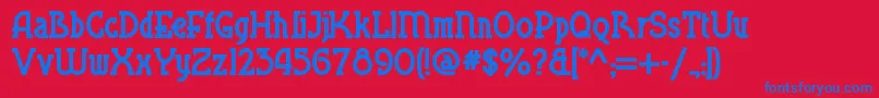 Blueplatespecialsw Font – Blue Fonts on Red Background