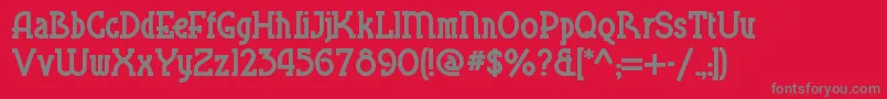 Blueplatespecialsw Font – Gray Fonts on Red Background