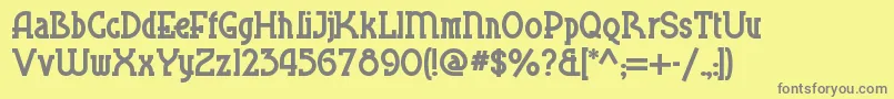 Blueplatespecialsw Font – Gray Fonts on Yellow Background