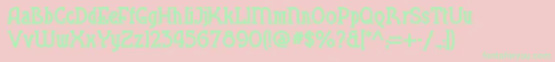 Blueplatespecialsw Font – Green Fonts on Pink Background