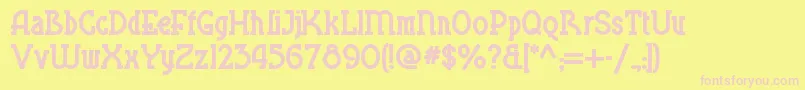 Blueplatespecialsw Font – Pink Fonts on Yellow Background