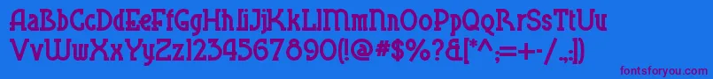 Blueplatespecialsw Font – Purple Fonts on Blue Background