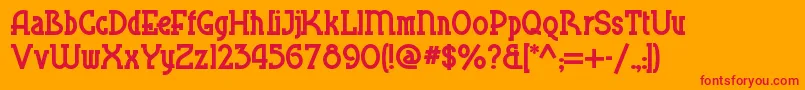 Blueplatespecialsw Font – Red Fonts on Orange Background