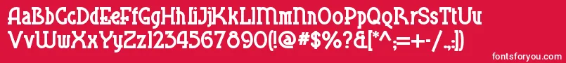 Blueplatespecialsw Font – White Fonts on Red Background