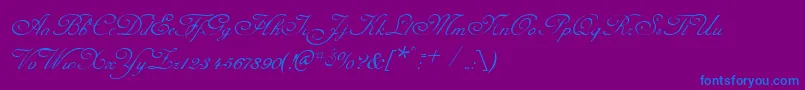 Czcionka CelesteNormal – niebieskie czcionki na fioletowym tle