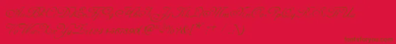 CelesteNormal Font – Brown Fonts on Red Background