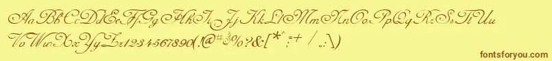 CelesteNormal Font – Brown Fonts on Yellow Background