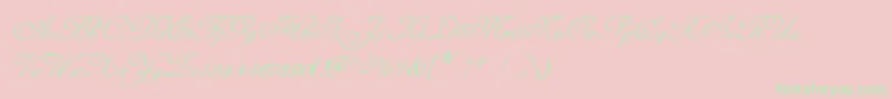 CelesteNormal Font – Green Fonts on Pink Background