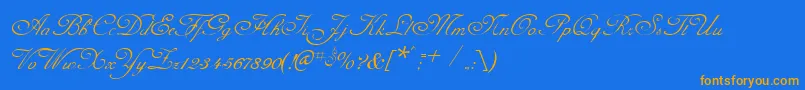 CelesteNormal Font – Orange Fonts on Blue Background