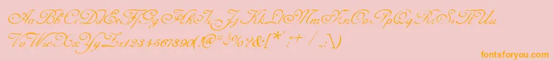 CelesteNormal Font – Orange Fonts on Pink Background