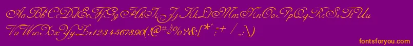 CelesteNormal Font – Orange Fonts on Purple Background