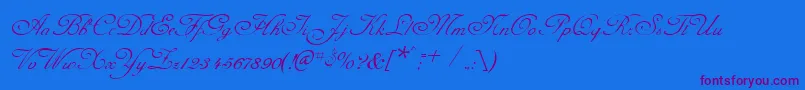 Police CelesteNormal – polices violettes sur fond bleu