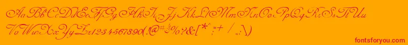 CelesteNormal Font – Red Fonts on Orange Background