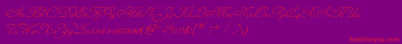 CelesteNormal Font – Red Fonts on Purple Background