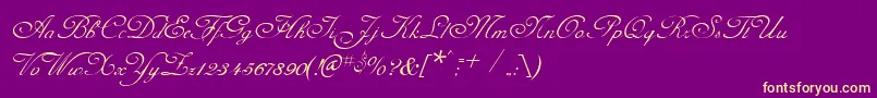 CelesteNormal Font – Yellow Fonts on Purple Background