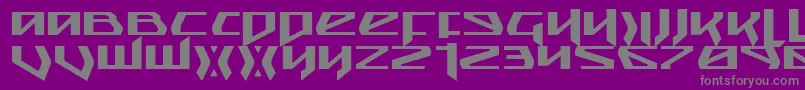 SnubfighterExpanded-Schriftart – Graue Schriften auf violettem Hintergrund