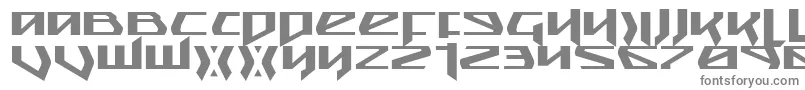 フォントSnubfighterExpanded – 白い背景に灰色の文字