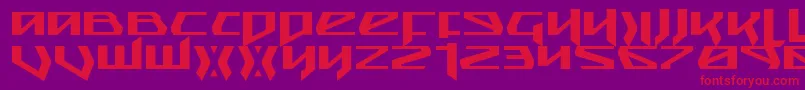 SnubfighterExpanded Font – Red Fonts on Purple Background