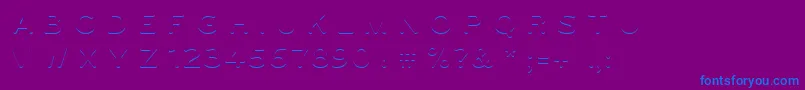 Ugo3DColor-Schriftart – Blaue Schriften auf violettem Hintergrund