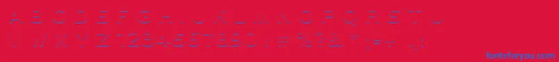 Ugo3DColor Font – Blue Fonts on Red Background