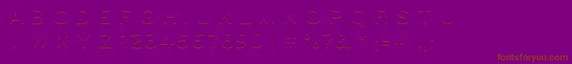 Ugo3DColor-Schriftart – Braune Schriften auf violettem Hintergrund