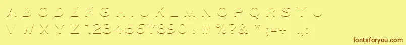 Ugo3DColor Font – Brown Fonts on Yellow Background