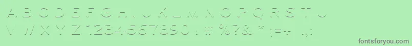 Ugo3DColor Font – Gray Fonts on Green Background