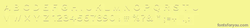 Ugo3DColor Font – Gray Fonts on Yellow Background