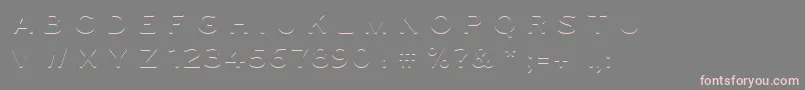 Ugo3DColor Font – Pink Fonts on Gray Background