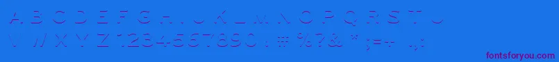 Ugo3DColor Font – Purple Fonts on Blue Background