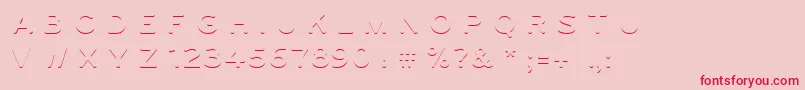 Ugo3DColor-Schriftart – Rote Schriften auf rosa Hintergrund