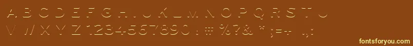 Ugo3DColor Font – Yellow Fonts on Brown Background