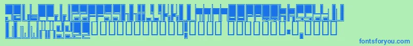 Cyberjim Font – Blue Fonts on Green Background