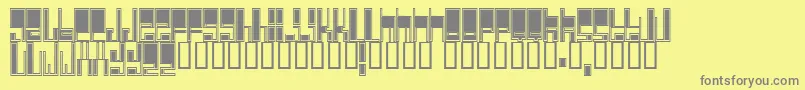 Cyberjim Font – Gray Fonts on Yellow Background