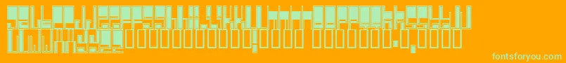 Cyberjim Font – Green Fonts on Orange Background